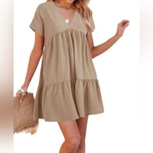 Womens Tiered Loose Dress